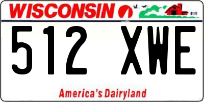WI license plate 512XWE
