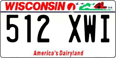 WI license plate 512XWI