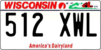 WI license plate 512XWL