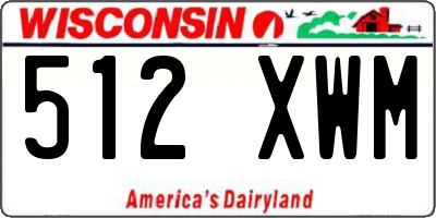 WI license plate 512XWM