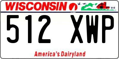 WI license plate 512XWP