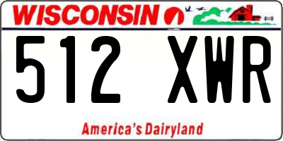 WI license plate 512XWR