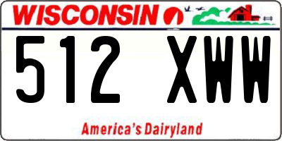 WI license plate 512XWW