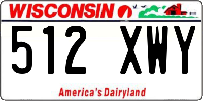 WI license plate 512XWY