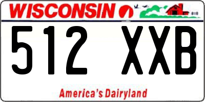 WI license plate 512XXB
