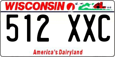 WI license plate 512XXC