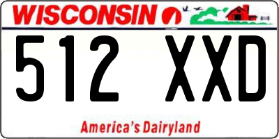 WI license plate 512XXD
