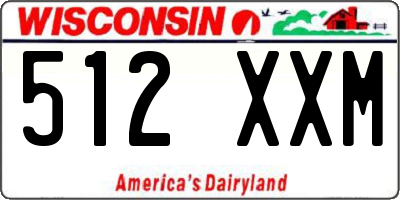 WI license plate 512XXM