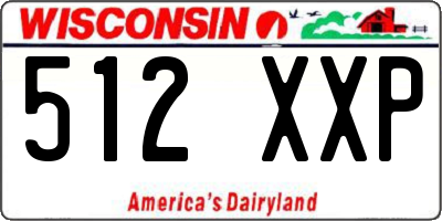 WI license plate 512XXP