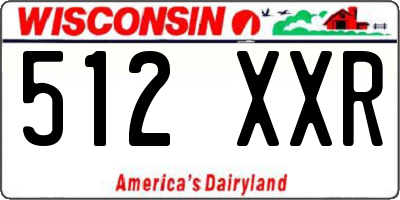 WI license plate 512XXR
