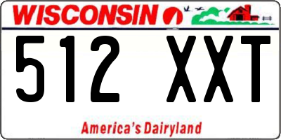 WI license plate 512XXT