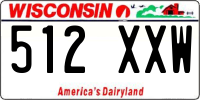 WI license plate 512XXW