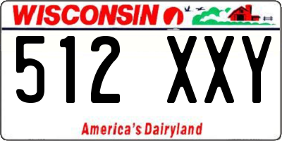 WI license plate 512XXY