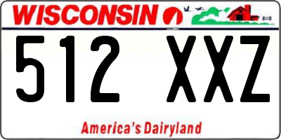 WI license plate 512XXZ