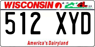 WI license plate 512XYD