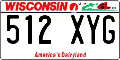 WI license plate 512XYG