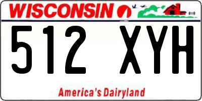 WI license plate 512XYH