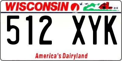 WI license plate 512XYK