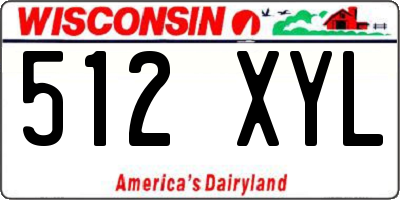 WI license plate 512XYL
