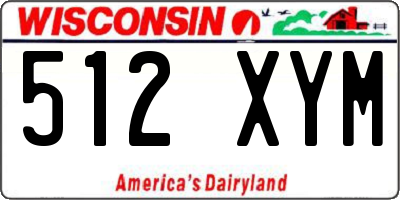 WI license plate 512XYM