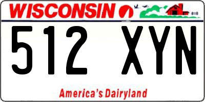 WI license plate 512XYN