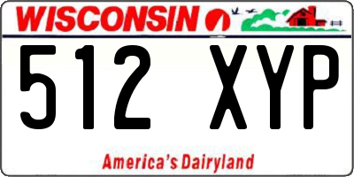 WI license plate 512XYP