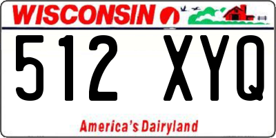 WI license plate 512XYQ