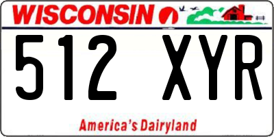WI license plate 512XYR