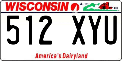 WI license plate 512XYU