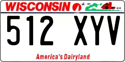 WI license plate 512XYV