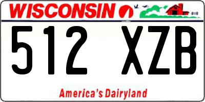 WI license plate 512XZB