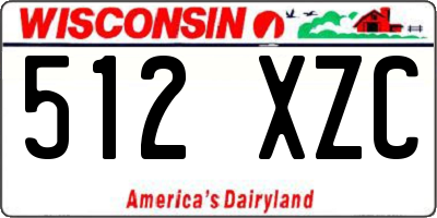 WI license plate 512XZC