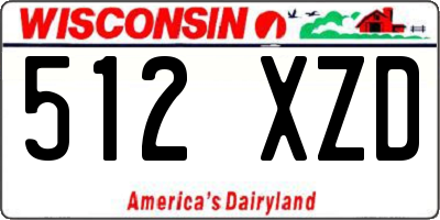 WI license plate 512XZD