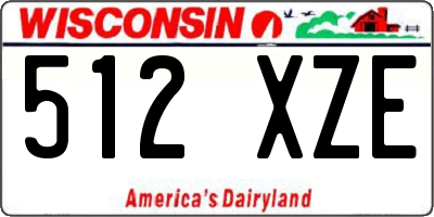 WI license plate 512XZE