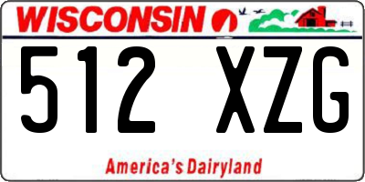 WI license plate 512XZG