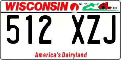WI license plate 512XZJ