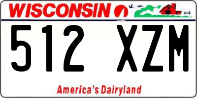 WI license plate 512XZM