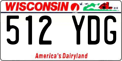 WI license plate 512YDG