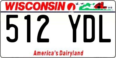 WI license plate 512YDL