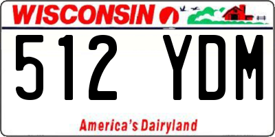 WI license plate 512YDM