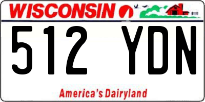 WI license plate 512YDN
