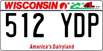 WI license plate 512YDP