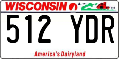 WI license plate 512YDR