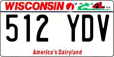 WI license plate 512YDV