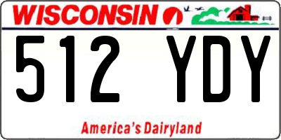 WI license plate 512YDY