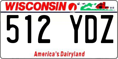 WI license plate 512YDZ