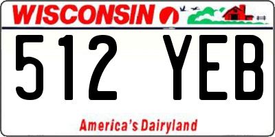 WI license plate 512YEB