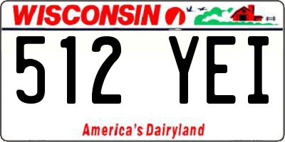 WI license plate 512YEI
