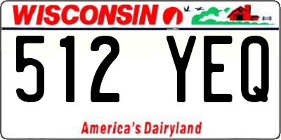 WI license plate 512YEQ