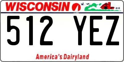 WI license plate 512YEZ